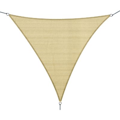 OUTSUNNY Voile d'ombrage triangulaire 4xsx4 m sable