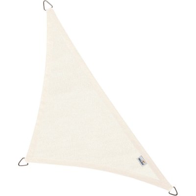 NESLING Voile d'ombrage triangulaire Coolfit cr&egrave;me porcelaine 4 x 4 x 5,7 m