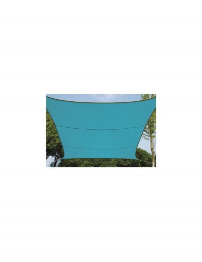 PEREL Voile solaire - carre - 5 x 5 m - couleur : bleu ciel GSS4500BL RI8396