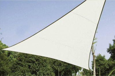 PEREL Voile Solaire - Triangle - 5 X 5 X 5 M - Couleur: Cr&egrave;me  Gss3500
