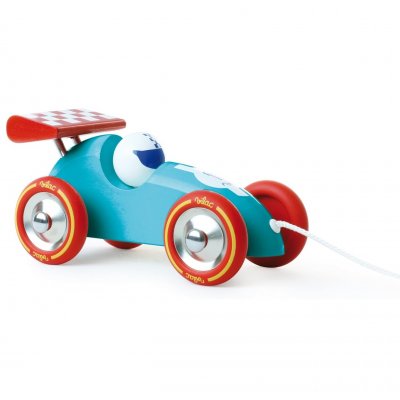 VILAC Voiture de course turquoise et rouge