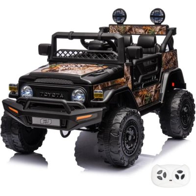 VROOOMY Voiture &eacute;lectrique pour enfants Toyota FJ Cruiser 12 volts - noir militaire
