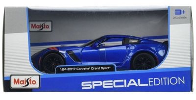 MAISTO Voiture  Corvette Grand Sport 2017 1:24 Bleu