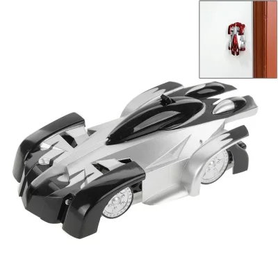 YONIS Voiture Mini Radiocommand&eacute;e Jouet Grimpe Murs Cascade Led Nocturne Noire -