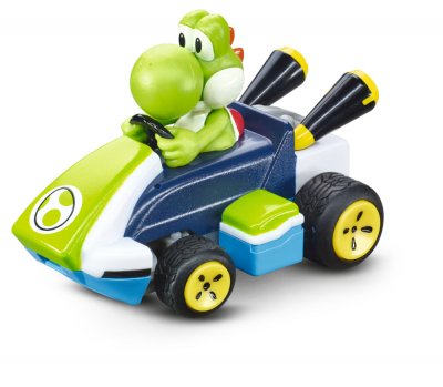 CARRERA Voiture radio command&eacute;e Mario Kart Mini RC Yoshi 2,4 GHz