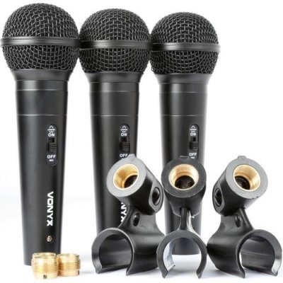VONYX  VX1800S Set Microphones dynamiques avec c&acirc;ble XLR inclus
