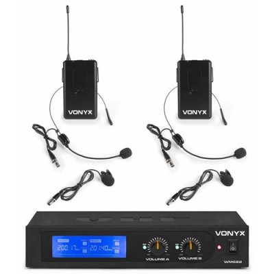 VONYX  WM5522B - Kit oreillette sans fil VHF, livr&eacute; avec bo&icirc;tier