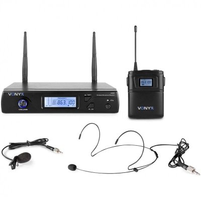 VONYX  WM61B - Microphones sans fil UHF, 16 canaux