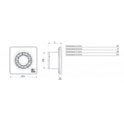 VORTICE  11124 Aspirateur spirale pour mur point de fil, blanc