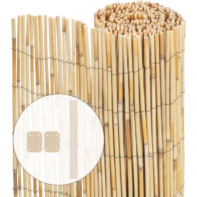 VOUNOT  Canisse en roseau naturel Brise vue avec attaches de fixation 100x300cm 