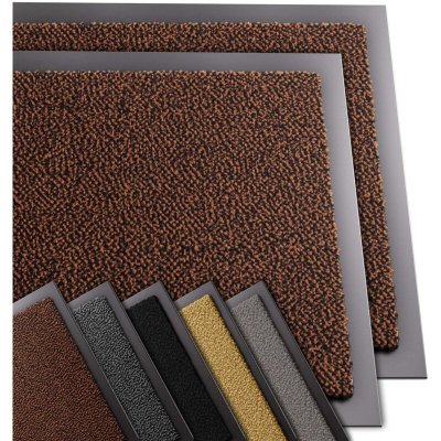 VOUNOT  - Lot de 2 Tapis de porte paillasson 40x60 marron