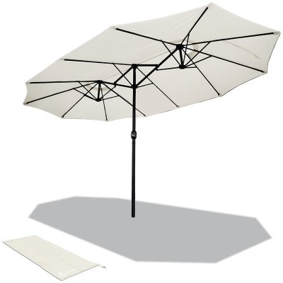 VOUNOT  Parasol Jardin Double Aluminium 270 x 460 cm beige