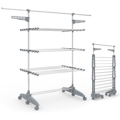 VOUNOT  - Sechoir a linge etendoir pliable ailes pliables 3 niveaux