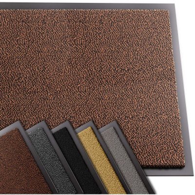VOUNOT  - Tapis de porte paillasson 60x90 marron