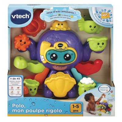 VTECH BABY  - Jouet de Bain - Polo, Mon Poulpe Rigolo