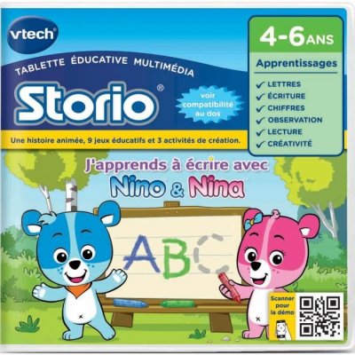 VTECH  - Jeu &Eacute;ducatif Storio -  J'Apprends A Ecrire avec Nino et Nina