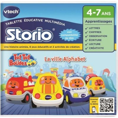 VTECH  Jeu Storio - Tut Tut Bolides La Ville Alphabet