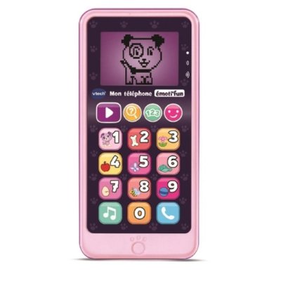 VTECH  T&eacute;l&eacute;phone &eacute;ducatif &eacute;moti'fun rose