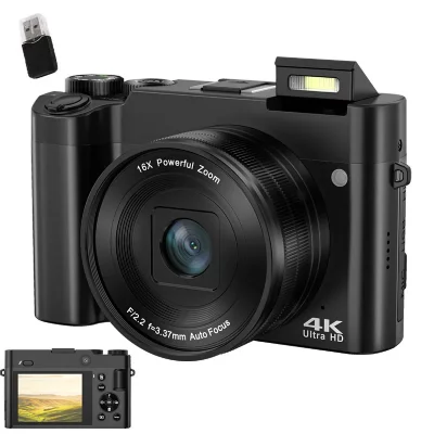 SZSMART VURAHOME Appareil Photo Num&eacute;rique 4K 64MP Autofocus Double Objectif Vlogging DC218L