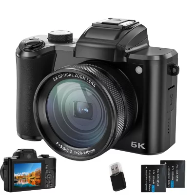 SZSMART VURAHOME Appareil Photo Num&eacute;rique 5K 64MP Double Objectif Zoom Optique 5X DC206X