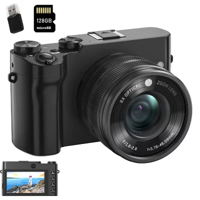 SZSMART VURAHOME Appareil Photo Num&eacute;rique 5K 64MP WIFI Autofocus &Eacute;cran Tactile 3.6"" 128G DC209X