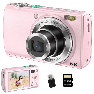 SZSMART VURAHOME Appareil Photo Num&eacute;rique 5K 64MP Zoom Optique 5X Vlogging 128G DC408P