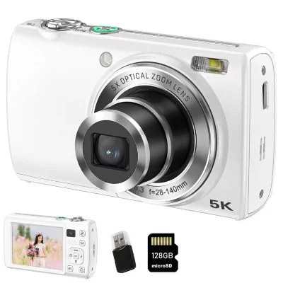 SZSMART VURAHOME Appareil Photo Num&eacute;rique 5K 64MP Zoom Optique 5X Vlogging 128G DC408W