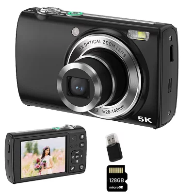 SZSMART VURAHOME Appareil Photo Num&eacute;rique 5K 64MP Zoom Optique 5X Vlogging 128G DC408X