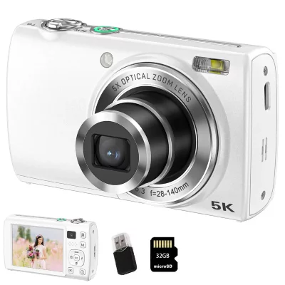 SZSMART VURAHOME Appareil Photo Num&eacute;rique 5K 64MP Zoom Optique 5X Vlogging 32G DC408W