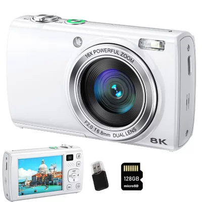 SZSMART VURAHOME Appareil Photo Num&eacute;rique 8K 88MP &Eacute;cran Tactile WiFi Autofocus Vlog 128G VE418W