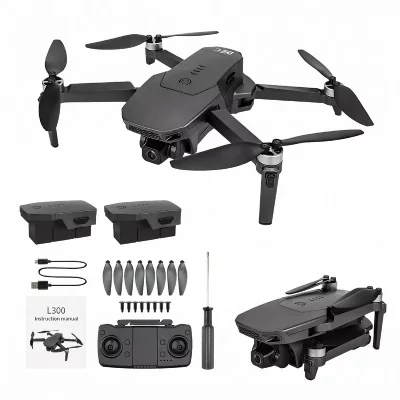  VURAHOME L300 Drone Pliable 1080P GPS Moteur Brushless 2 Batteries Noir