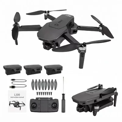  VURAHOME L300 Drone Pliable 1080P GPS Moteur Brushless 3 Batteries Noir