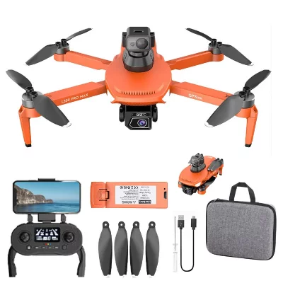  VURAHOME L500Pro Drone Pliable 1080P GPS Brushless 2 Batteries Sac Orange