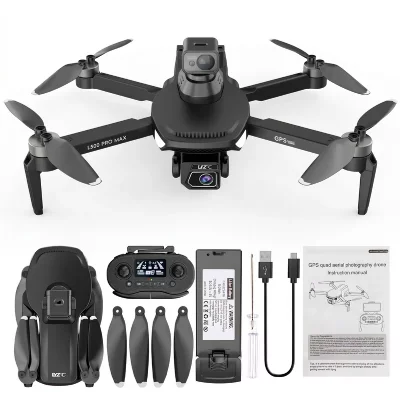  VURAHOME L500Pro Drone Pliable 1080P GPS Moteur Brushless 2 Batteries Sac Noir