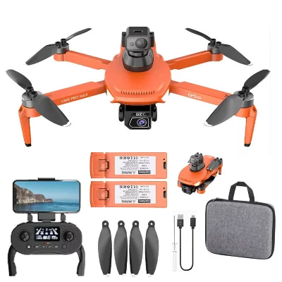  VURAHOME L500Pro Max Drone Pliable 1080P &Eacute;vitement Brushless 1 Bat Sac Orange