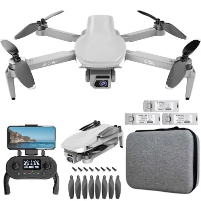  VURAHOME L500Pro Max Drone Pliable 1080P &Eacute;vitement Moteur Brushless 2 Bat Blanc