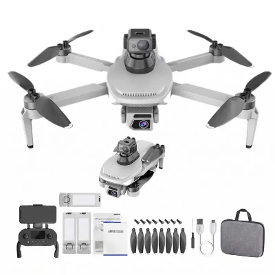  VURAHOME L500Pro Max Drone Pliable 1080P &Eacute;vitement Moteur Brushless 3 Bat Blanc