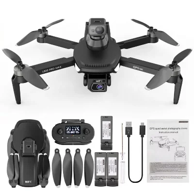  VURAHOME L500Pro Max Drone Pliable 1080P &Eacute;vitement Moteur Brushless 3 Bat Noir