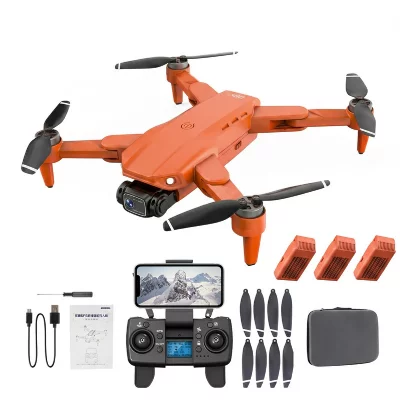  VURAHOME L900 Pro Drone Pliable 1080P GPS Moteur Brushless 3 Batteries Orange