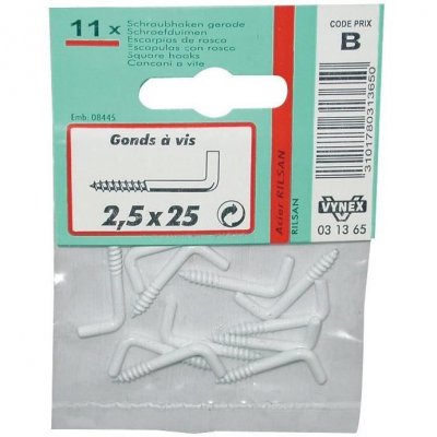 VYNEX  Gond &agrave; vis rilsanis&eacute; Blanc 3 x30 SC x10