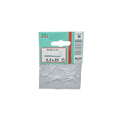 VYNEX  Gond &agrave; vis rilsanis&eacute; Blanc 5 x60 SC x3