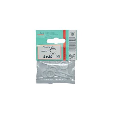 VYNEX  Piton &agrave; vis rilsanis&eacute; Blanc 3.5x20 SC x7