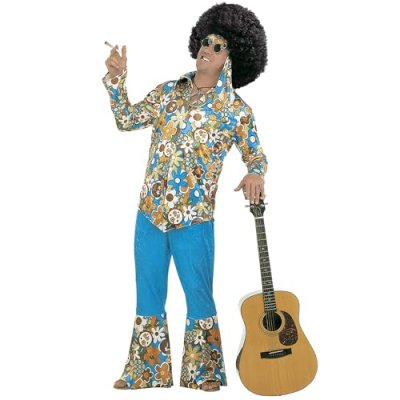 WIDMANN W - Costume de Hippie pour Adulte, 11005306, Multicolore, XXL