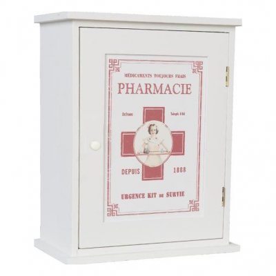 Wadiga Armoire &agrave; Pharmacie en Bois MDF Style Vintage