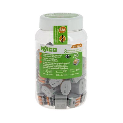 WAGO - Bornes de connexion automatique S222 3 entr&eacute;es par 50