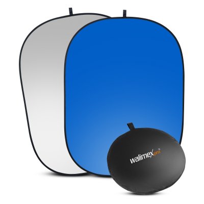 WALIMEX  2 In 1 Foldable Background 180x210 Cm Bleu,Gris