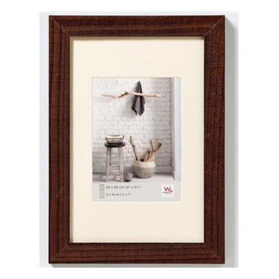 WALTHER  Design - Cadre photo Home 40x50 cm Noyer Marron fonc&eacute;