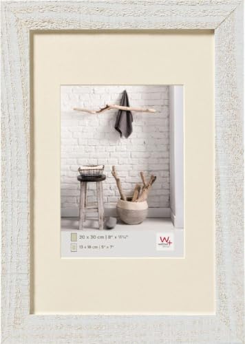 WALTHER DESIGN  HO050V Home, cadre en bois, blanc polaire, 40 x 50 cm