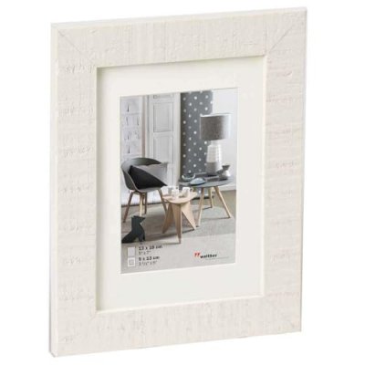 WALTHER DESIGN  HO318V Home, cadre en bois, blanc polaire, 13 x 18 cm