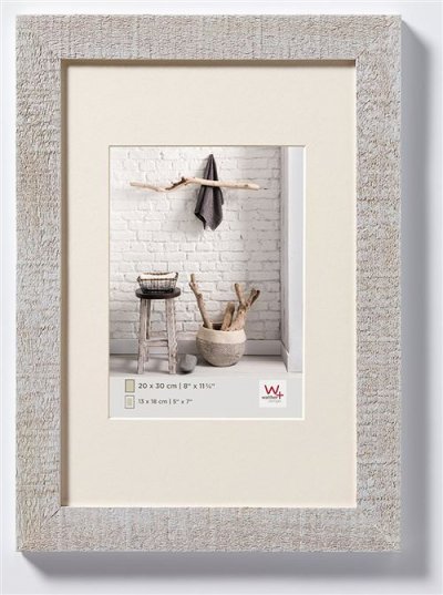 WALTHER DESIGN  HO318X Home, cadre en bois, gris clair, 13 x 18 cm